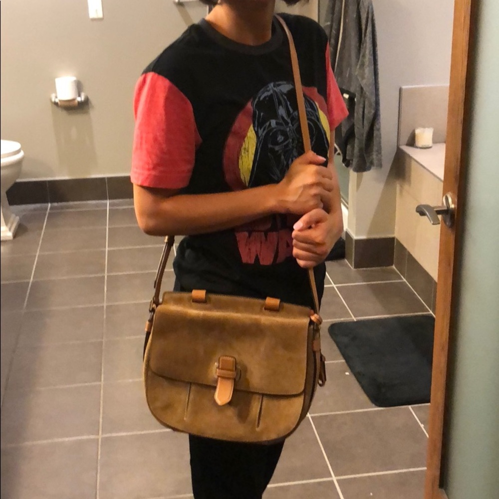 Michael Kors suede top handle satchel